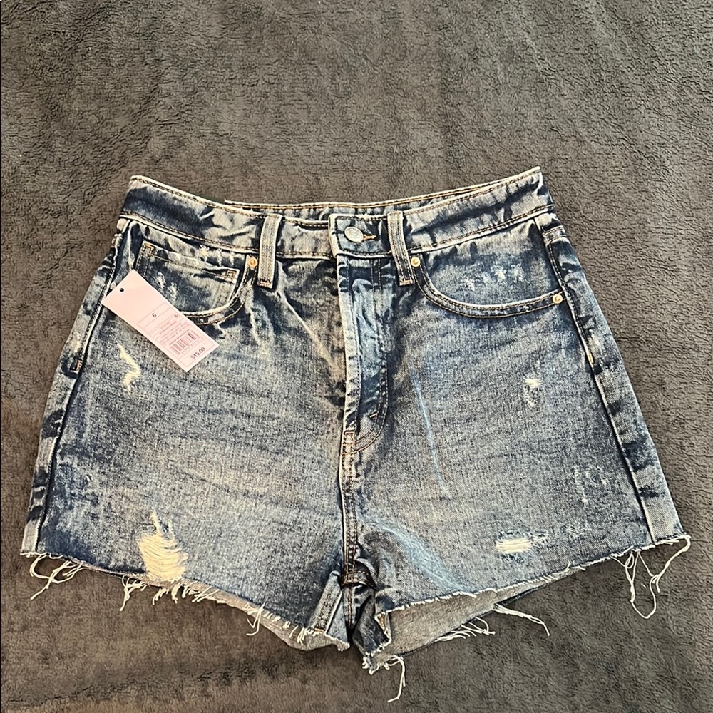 Wild Fable Blue Jean Shorts High-Waisted Distressed